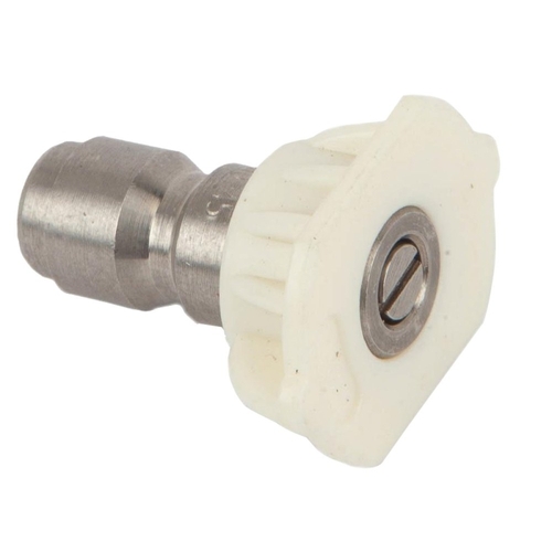 Washing Nozzle, 40 deg Angle, 1/4 in Nozzle, Stainless Steel White