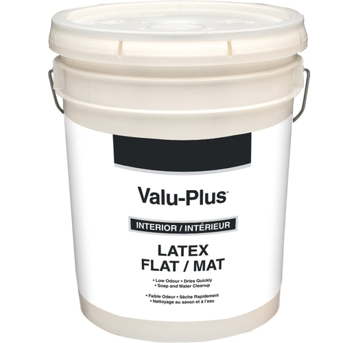 Value-Plus 2565GAL Latex Paint, Flat, Antique White, 5 gal Pail