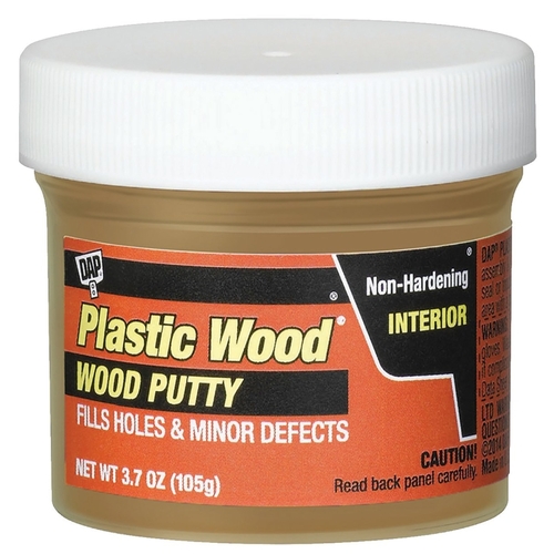 Plastic Wood 21272 Wood Putty, Solid, Mild, Pleasant, Natural Pine, 3.7 oz Tub