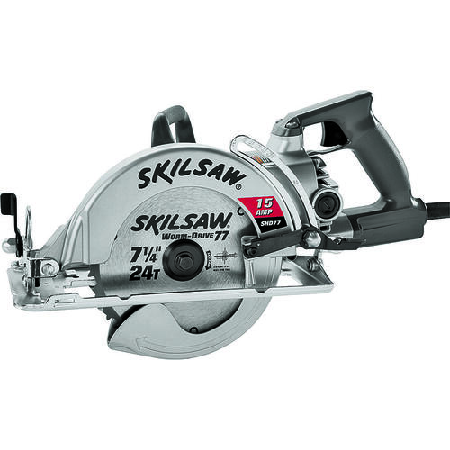 SKIL SPT77W-01 Worm Drive Saw, 15 A, 7-1/4 in Dia Blade, 0.812 in Arbor, 2-13/32 in D Cutting, 51 deg Bevel