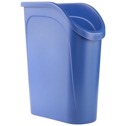 Under Counter Waste Basket, 6 gal Capacity, Blue