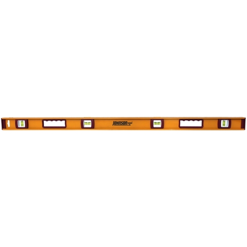 I-Beam Level, 48 in L, 4-Vial, Non-Magnetic, Aluminum Orange