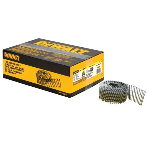 Siding Nail, 2 in L, 13 ga Gauge, Steel, Galvanized, Round Head, Ring Shank - pack of 3600
