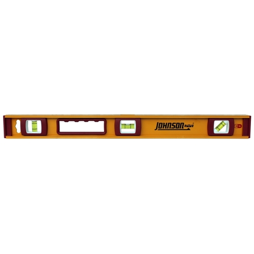 I-Beam Level, 24 in L, Magnetic, Aluminum Yellow