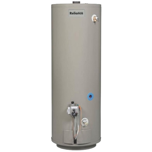 Reliance 6-40-MDV 250 Gas Water Heater, Natural Gas, Propane, 40 gal Tank, 57 gph, 35000 Btu BTU, 0.59 Energy Efficiency