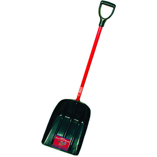 Bully Tools 92400 Grain and Snow Shovel, 15 in W Blade, 19-3/4 in L Blade, Poly Blade, Fiberglass Handle, 53-1/2 in OAL