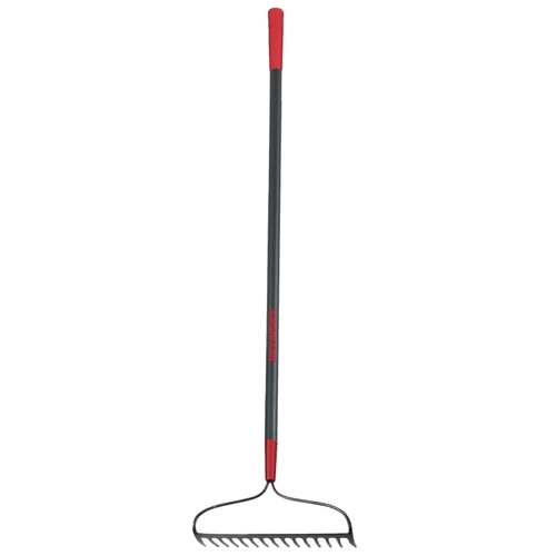 Bow Rake, 15 -Tine, Steel Tine, Steel Head, 60 in L Handle