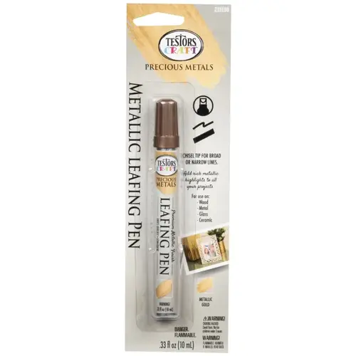 American Accents Leafing Pen, Chisel Tip, Gold - pack of 6