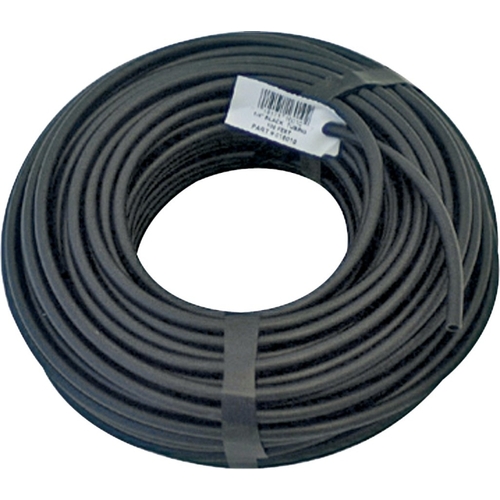 Drip Watering Tubing, 0.16 to 0.197 in ID, 50 ft L, Polyethylene, Black