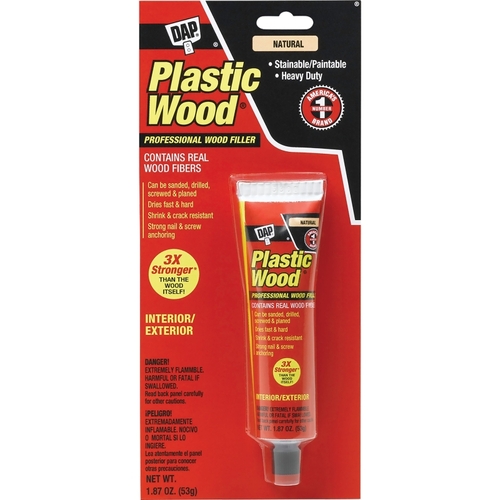 DAP 21510 Plastic Wood 21510 Wood Filler, Paste, Strong Solvent, Natural, 1.87 oz