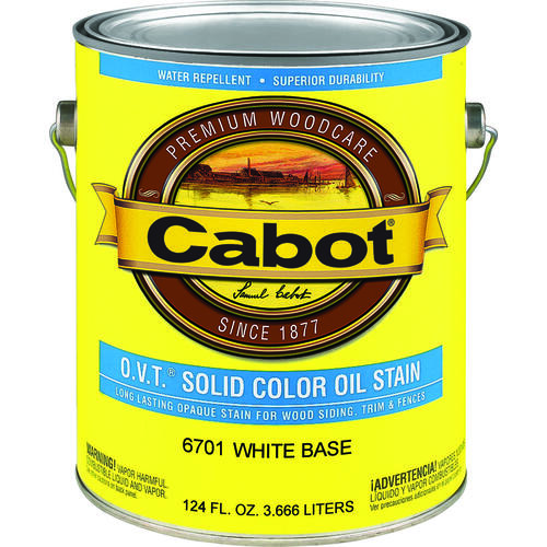 Cabot 140.0006701.007 O.V.T. 140.000.007 Oil Stain, Flat, White, Liquid, 1 gal