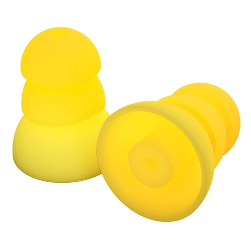 Plugfones PRP-SY10 ComforTiered Series Replacement Plugs, 26 dB NRR, Silicone Ear Plug, Yellow Ear Plug