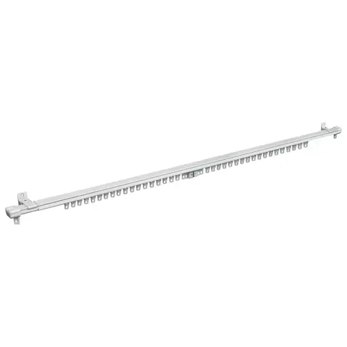 Kenney KN43/1P Curtain Rod, 78 to 150 in L, Steel, White