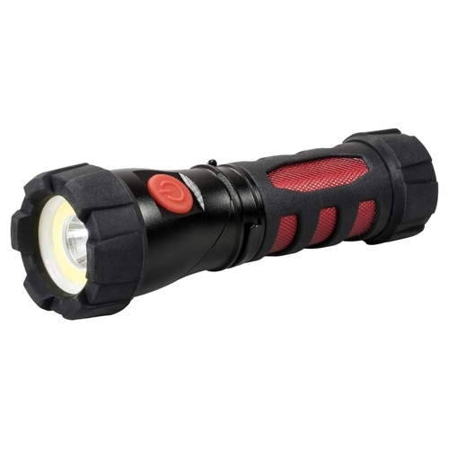 Ultra HD Series Swivel Flashlight, AAA Battery, Alkaline Battery, LED Lamp, 320 Lumens Lumens, Spot Beam Black/Red