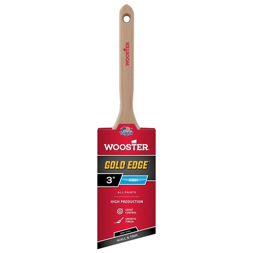 Wooster Gold Edge Brush Semioval Angle Sash 3-in