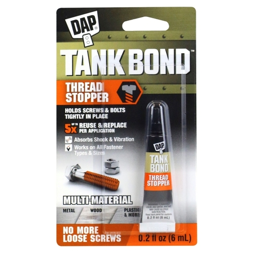 DAP 7079800167 Thread Stopper, Orange, Liquid, 0.2 oz Tube