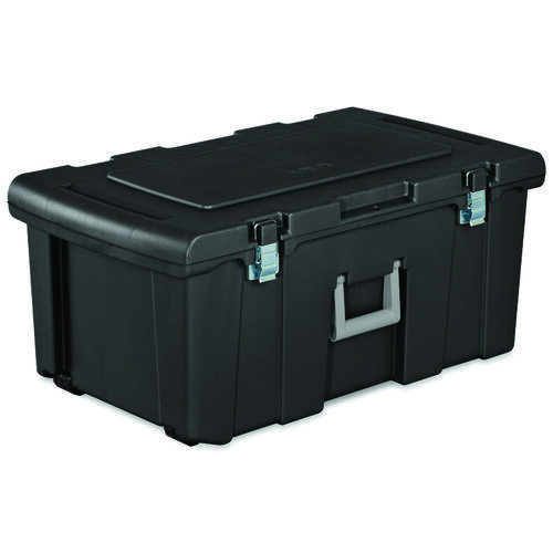 Sterilite 18429001 Footlocker, 92 qt Volume, Plastic, Black