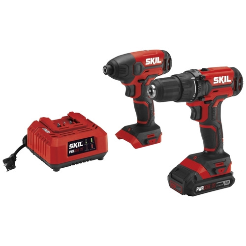 Drill/Impact Driver Kit, 2-Tool, Tools Included: Drill Driver, Impact Driver