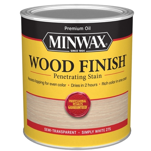 Minwax 700524444 Wood Stain, White, Liquid, 1 qt, Can