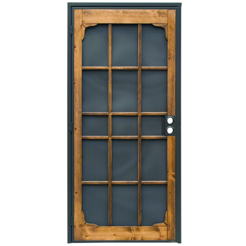 Woodguard 3809 Series Door Screen, 80 in L, 36 in W, Wood