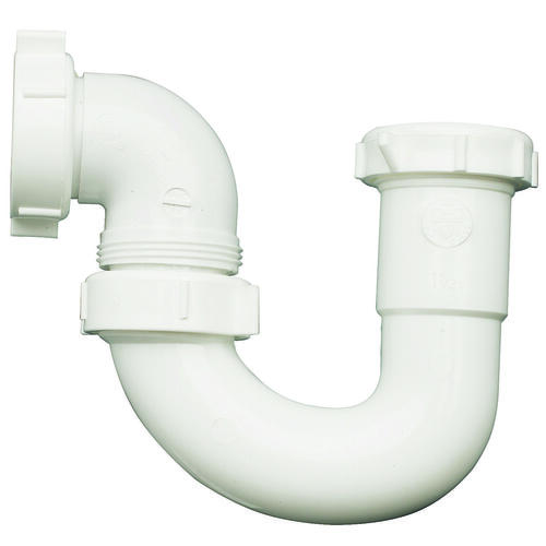 Plumb Pak PP951PVC S-Trap, 1-1/2 in, IPS, Plastic, White, SCH 40 Schedule