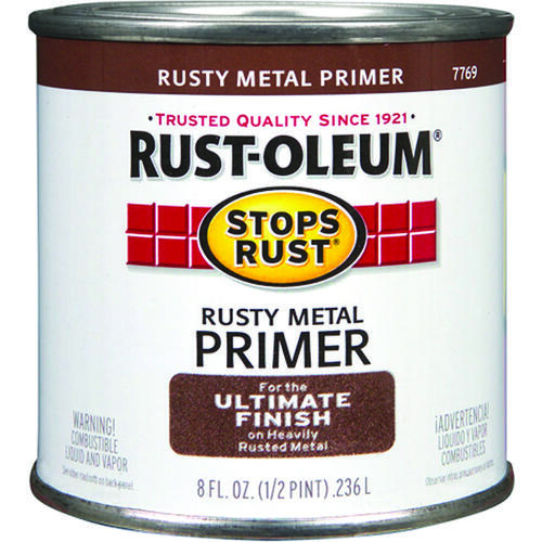 Rust-Oleum 7769-730 STOPS RUST Rusty Metal Primer, Flat, Rusty Metal Primer, 0.5 pt