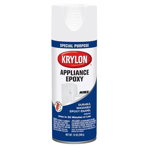 KRYLON K03201777 Appliance Epoxy, White, 12 oz, Aerosol Can