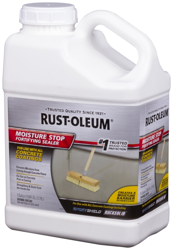 Rust-Oleum 301239 Moisture Stop Fortifying Sealer, Clear/Low
