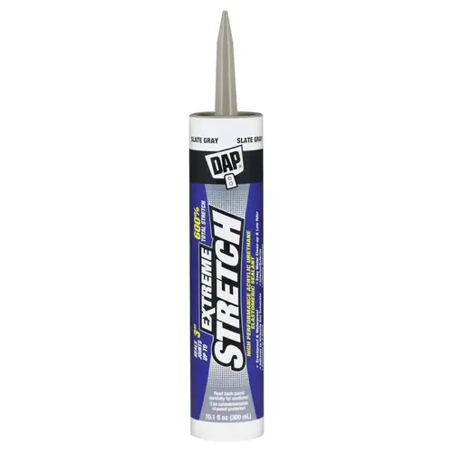 EXTREME STRETCH Premium Elastomeric Sealant, Gray, 24 hr Curing, 40 to 100 deg F, 10.1 fl-oz Cartridge