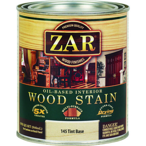 ZAR 14512 Wood Stain, Tint Base, Dark Brown, Liquid, 1 qt, Can