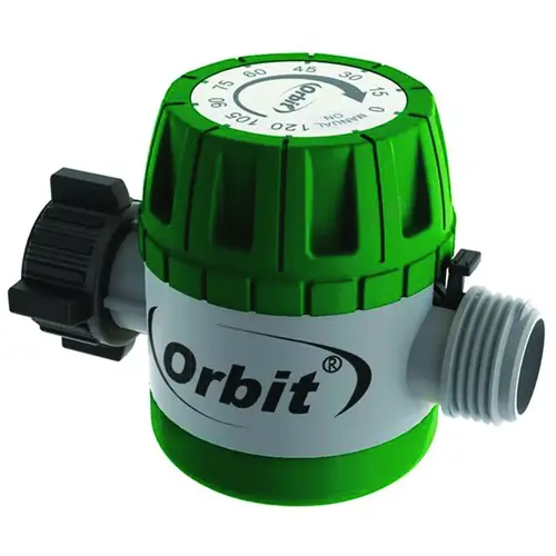 Mechanical Hose Faucet Timer, 15 to 120 min Green