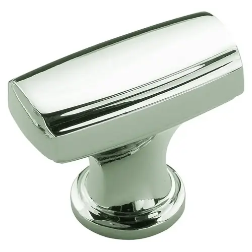 1-3/8" (35 mm) Highland Ridge Rectangular Cabinet Knob Bright Nickel Finish