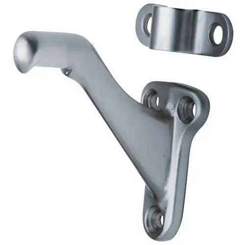 Handrail Bracket, Brass, Satin Nickel