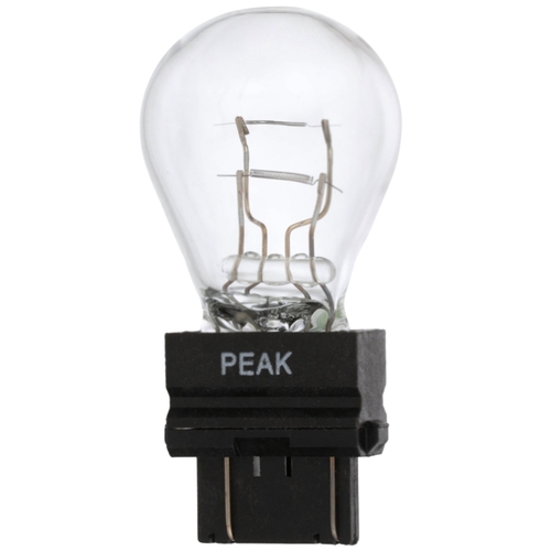 PEAK 3057LL-BPP Miniature Automotive Bulb, 12.8 V, 27 W, Incandescent Lamp, Wedge Base, Clear Light Pair