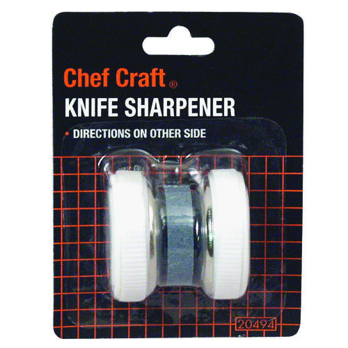Chef Craft 20494-XCP3 Knife Sharpener, White - pack of 3