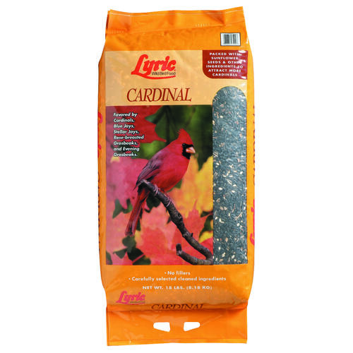 Lyric 26-47386 Cardinal Premium Wild Bird Food, Sunflower and Safflower Mix, 18 Lbs.