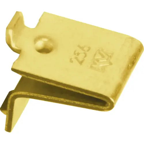 Knape & Vogt 256P BR 256P BR Adjustable Pilaster Shelf Support Clip, Steel, Mortise Mounting Brass