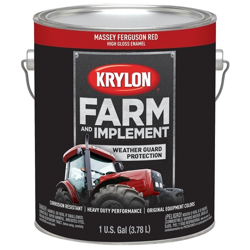 Farm and Implement Paint, High-Gloss, Massey Ferguson Red, 1 gal - pack of 4