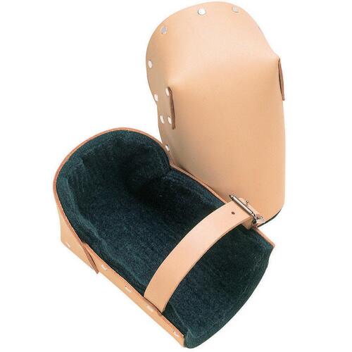 CLC 309 Heavy-Duty Knee Pad, Top Grain Leather Cap, Felt Cloth Pad, Buckle Closure Tan