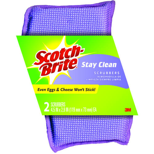Scotch-Brite 202 Clean Rinse Scrubber, 4-1/2 in L, 2.7 in W - pack of 2