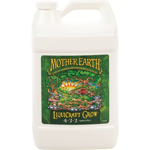 Mother Earth HGC733933 LiquiCraft Grow Plant Fertilizer, 1 gal, Liquid, 4-3-3 N-P-K Ratio