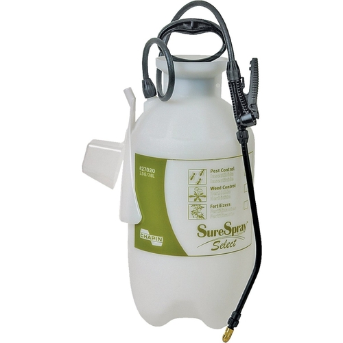 SureSpray Compression Sprayer, 2 gal Tank, Poly Tank, 34 in L Hose