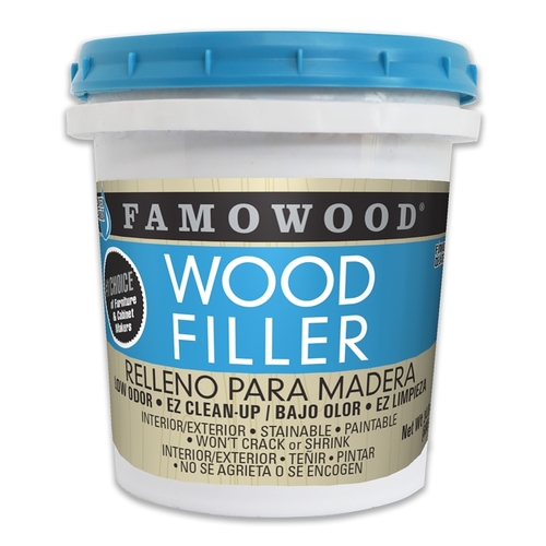 Famowood 40022126 Latex Wood Filler, Natural, 24 oz