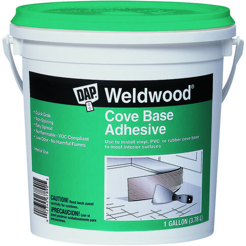 Weldwood 25054 Cove Base Adhesive, Off-White, 1 gal Can