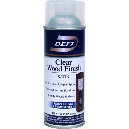 Deft 1198209-XCP6 Brushing Lacquer Satin Clear Oil-Based 12.25 oz Clear - pack of 6