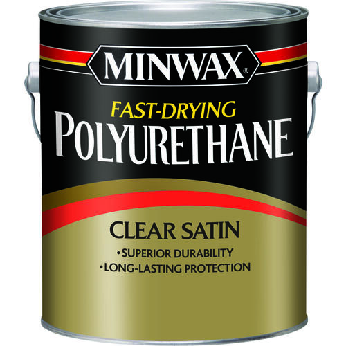 Fast-Drying Polyurethane Warm Satin Clear Oil-Based 1 gal Clear