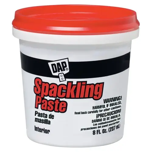 Spackling Paste White, White, 0.5 pt Tub