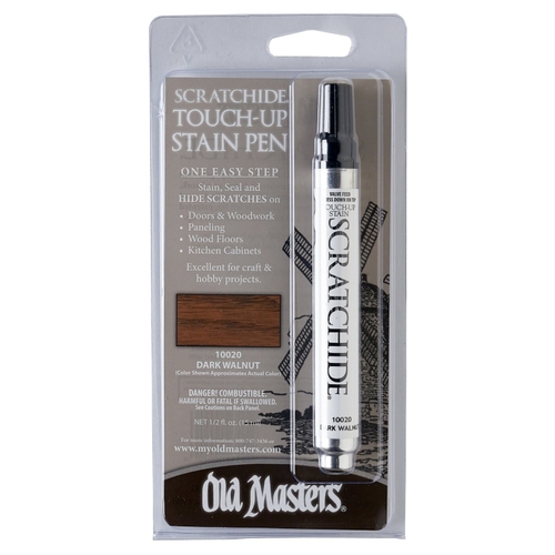 Old Masters 10020 Scratchide Touch-Up Stain Pen, Dark Walnut, Works on: Wood