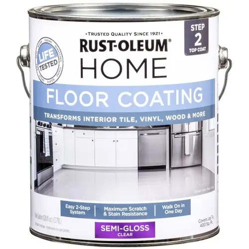 Floor Coating, Semi-Gloss, 1 gal - pack of 2