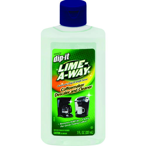 Lime-A-Way 2744336320 dip-it Coffee Maker Cleaner, 7 oz Bottle, Liquid, Slight Sweet, Blue/Green/Light